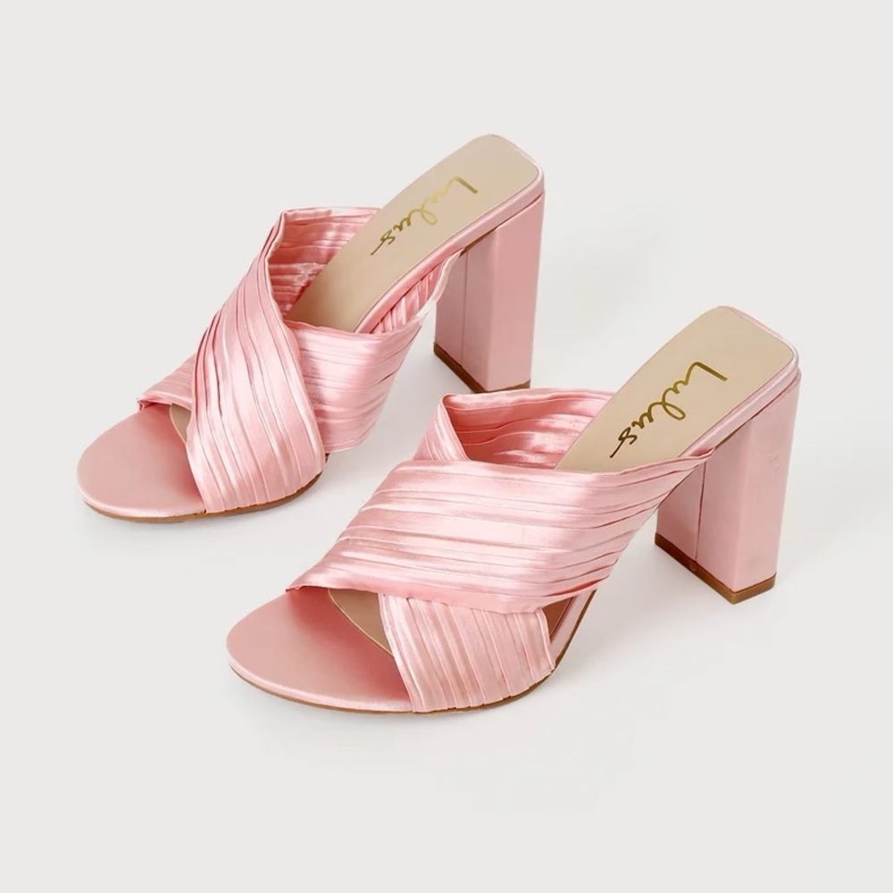 BRAND NEW beautiful satin pink heels